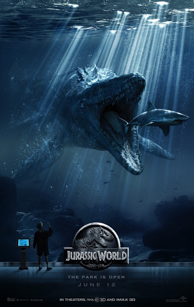 Gambar Foto Mosasaurus di Poster Film 'Jurassic World'