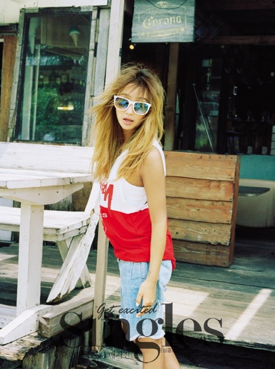 Gambar Foto Hyorin Sistar di Majalah Singles Edisi Juli 2015