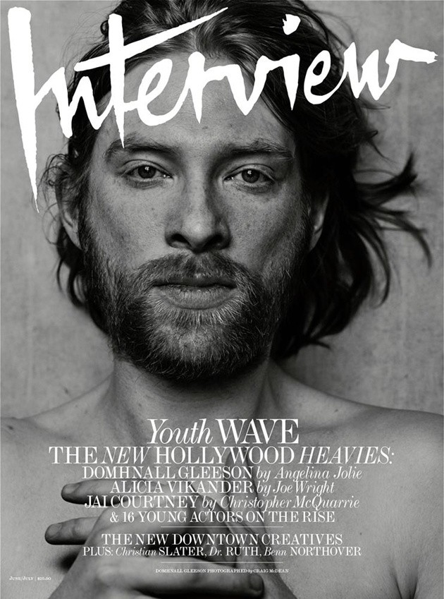 Gambar Foto Domhnall Gleeson di Majalah Interview Edisi Juni-Juli 2015