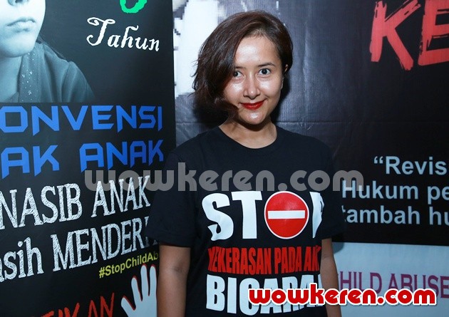 Foto Widi Mulya Sosialisasikan Kampanye 'Stop Kekerasan Terhadap Anak'