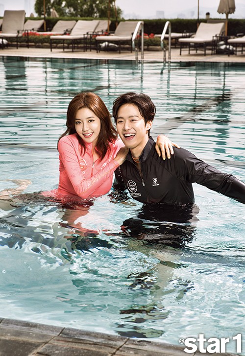 Gambar Foto Park Han Byul dan Gong Myung di Majalah @Star1 Edisi Juli 2015