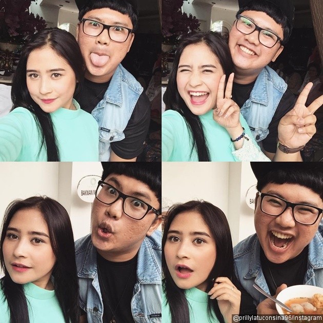 Foto Bella Shofie Kenakan Baju  Lebaran  Rancangan Ivan 