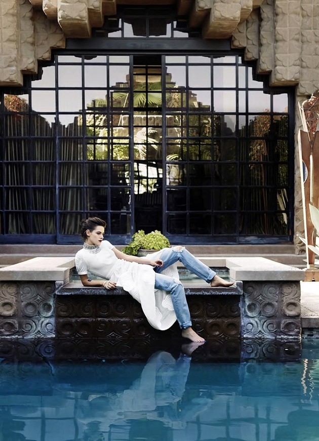 Gambar Foto Kristen Stewart di Majalah Marie Claire Edisi Agustus 2015