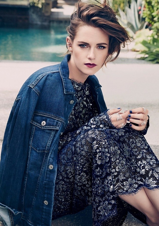 Gambar Foto Kristen Stewart di Majalah Marie Claire Edisi Agustus 2015