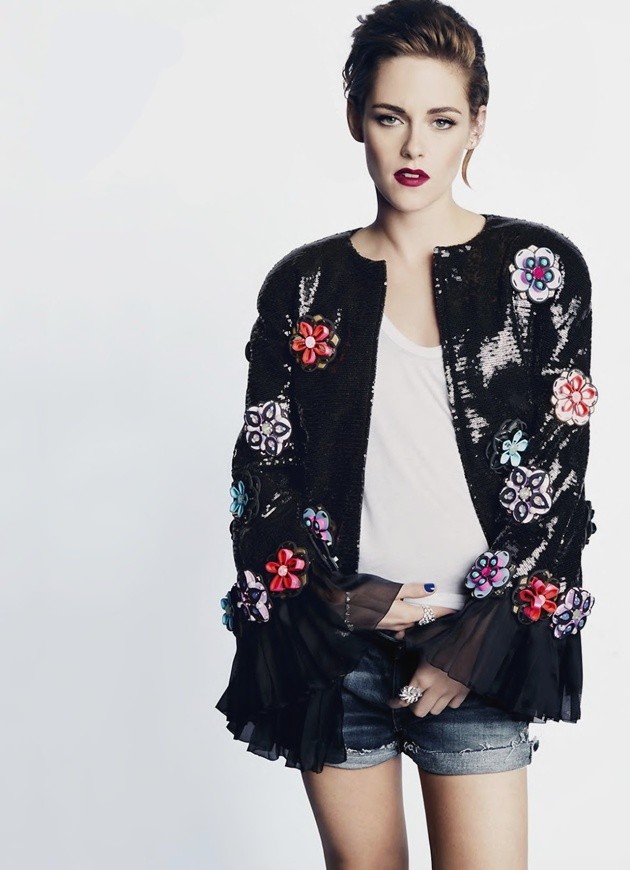 Gambar Foto Kristen Stewart di Majalah Marie Claire Edisi Agustus 2015