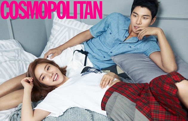 Gambar Foto Son Dam Bi dan Lee Yi Kyung di Majalah Cosmopolitan Edisi Agustus 2015