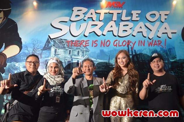 Gambar Foto Angela Nazar di Press Screening Film 'Battle of Surabaya'