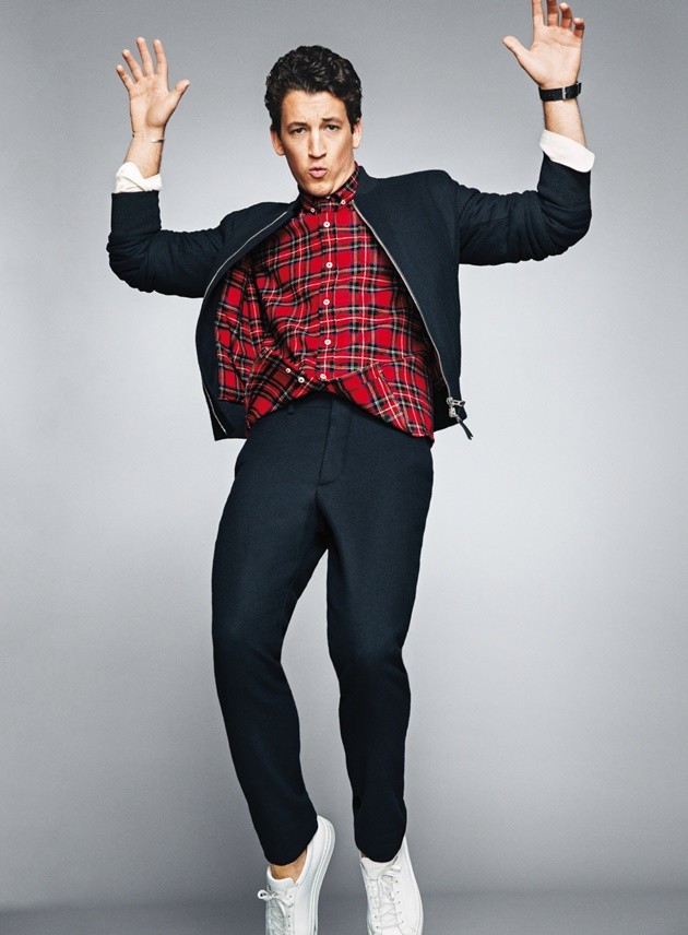Gambar Foto Miles Teller di Majalah GQ Edisi Desember 2014