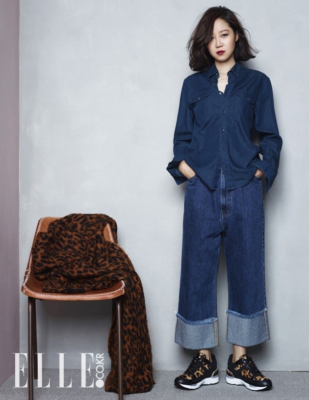 Gambar Foto Gong Hyo Jin di Majalah Elle Edisi Oktober 2015