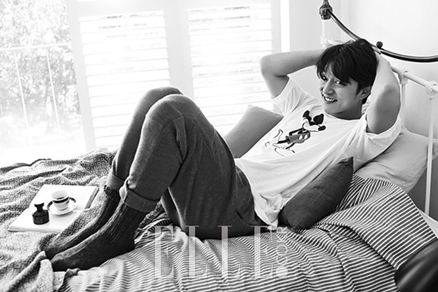 Gambar Foto Gong Yoo di Majalah Elle Korea Edisi Oktober 2015