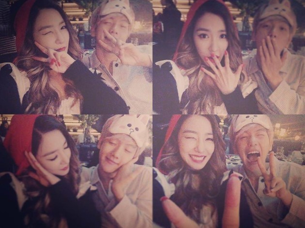 Gambar Foto Imutnya Pose Tiffany Girls' Generation dan Baekhyun EXO di Halloween SMTown