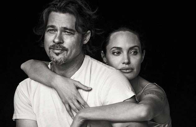 Gambar Foto Brad Pitt dan Angelina Jolie di Majalah Vanity Fair Italia Edisi November 2015