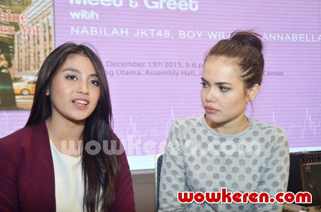 Gambar Foto Nabilah JKT48 dan Annabella Jusuf di Meet & Greet Film 'Sunshine Becomes You'