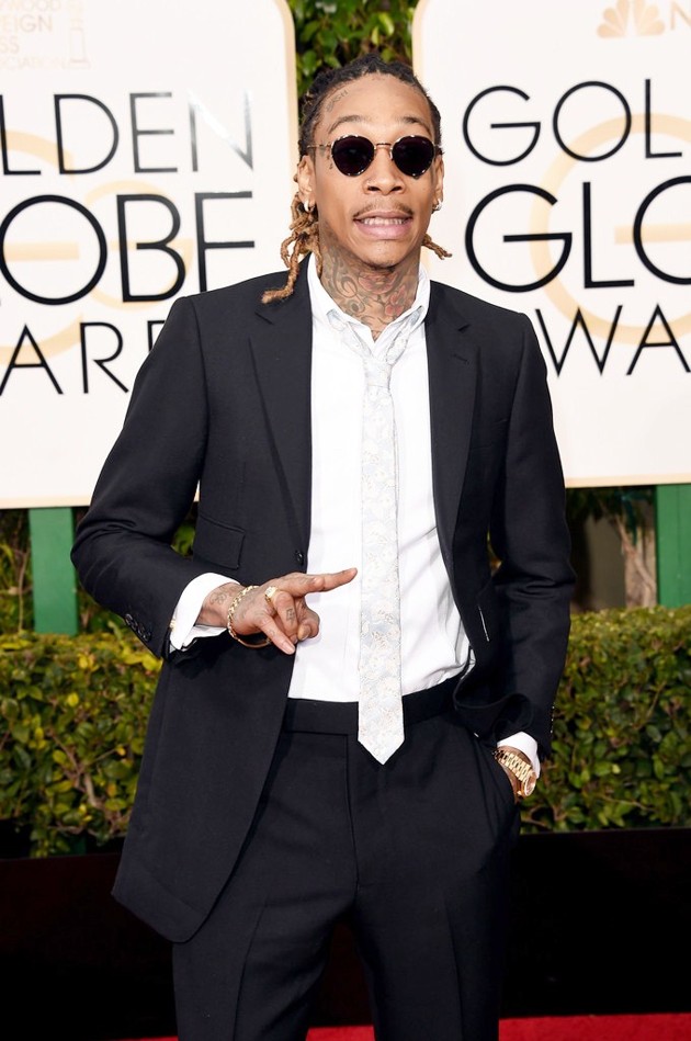 Gambar Foto Wiz Khalifa di Red Carpet Golden Globes Awards 2016