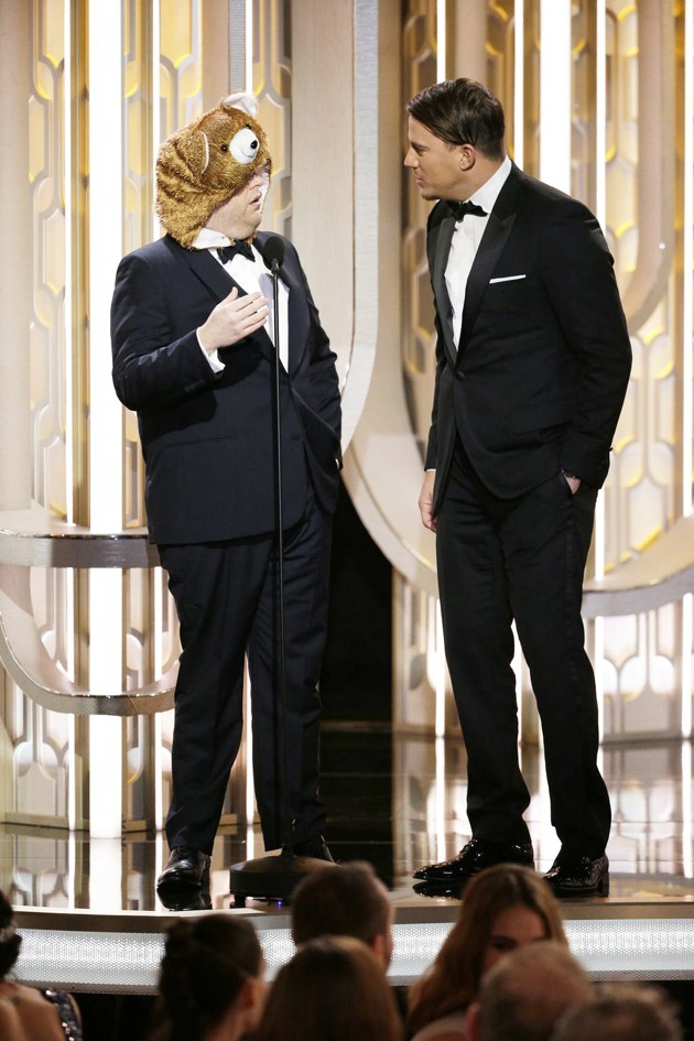 Foto Jonah Hill dan Channing Tatum di Golden Globe Awards 2016