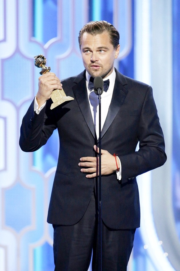 Foto Leonardo DiCaprio Raih Piala Best Actor in a Motion Picture, Drama