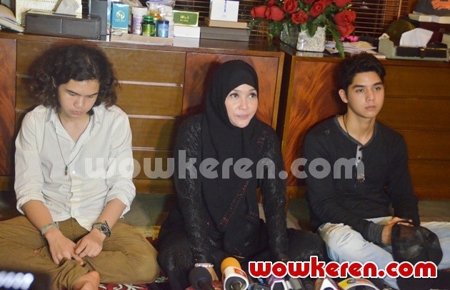 Gambar Foto Dul Jaelani, Maia Estianty dan Al Ghazali Ditemui Usai Pengajian