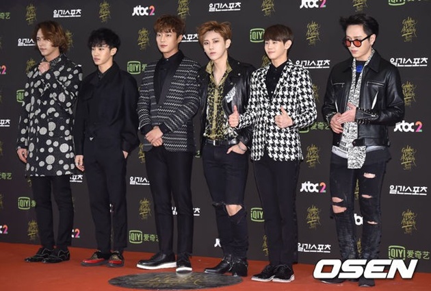 Gambar Foto Beast di Red Carpet Golden Disc Awards 2016