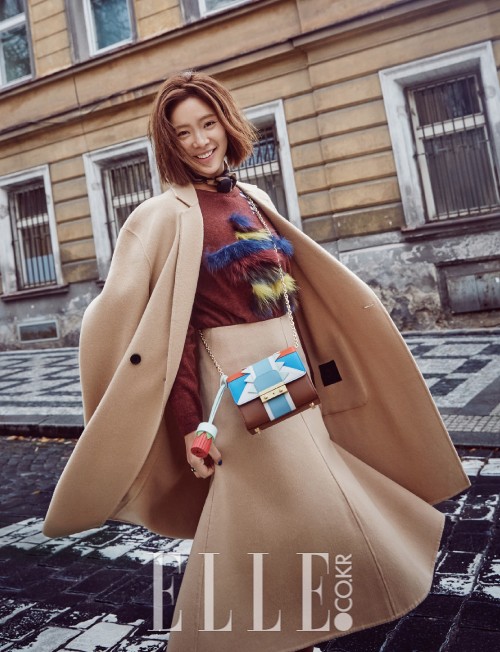 Gambar Foto Hwang Jung Eum di Majalah Elle Edisi Januari 2016