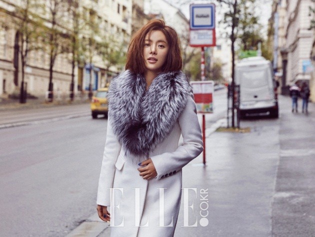 Gambar Foto Hwang Jung Eum di Majalah Elle Edisi Januari 2016