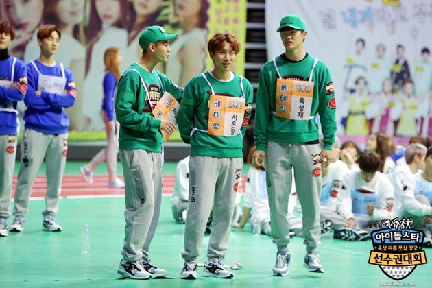 Gambar Foto Ilhoon, Eunkwang dan Sungjae BTOB di Acara 'Idol Star Athletics Championships 2016'