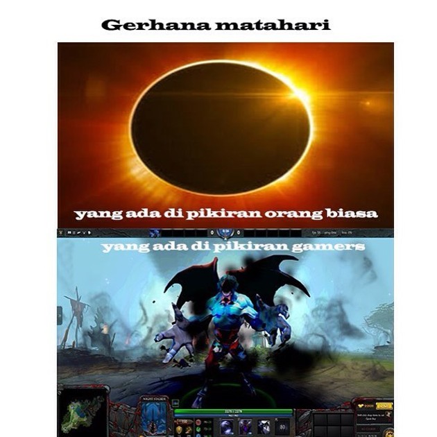 Gambar Foto Gerhana Matahari Menurut Para Gamers
