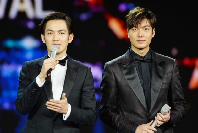 Gambar Foto Zhong Hanliang dan Lee Min Ho di Beijing International Film Festival 2016