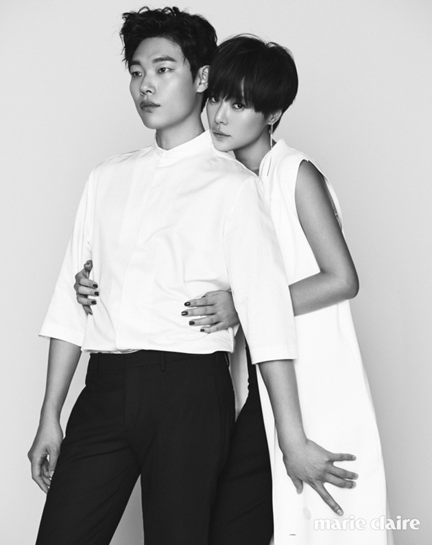 Gambar Foto Ryu Jun Yeol dan Hwang Jung Eum di Majalah Marie Claire Edisi Mei 2016