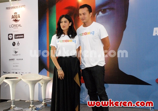 Gambar Foto Dian Sastro dan Nicholas Saputra di Press Screening Film 'Ada Apa dengan Cinta 2'