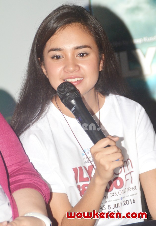 Gambar Foto Michelle Zudith di Jumpa Pers Film 'I Love You from 38000 Ft'