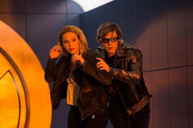 Gambar Foto Jennifer Lawrence dan Evan Peters di Film 'X-Men: Apocalypse'