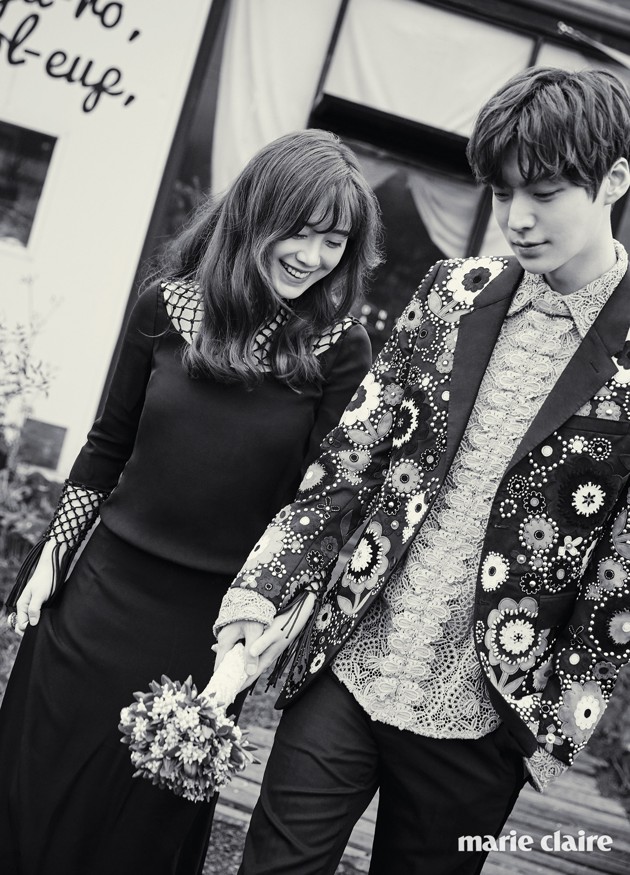 Gambar Foto Pre-Wedding Ahn Jae Hyun dan Goo Hye Sun di Majalah Marie Claire Edisi Juni 2016