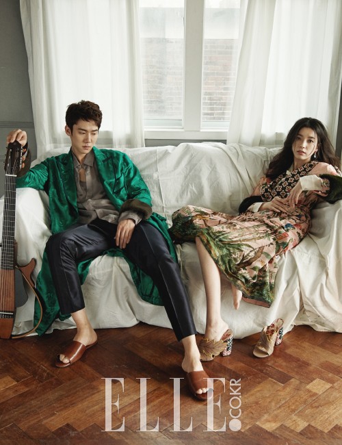 Gambar Foto Yoo Yeon Seok dan Han Hyo Joo di Majalah Elle Edisi April 2016
