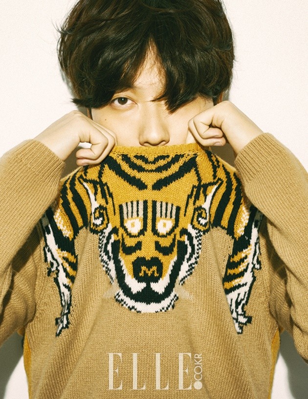 Gambar Foto Lee Dong Hwi di Majalah Elle Edisi Mei 2016