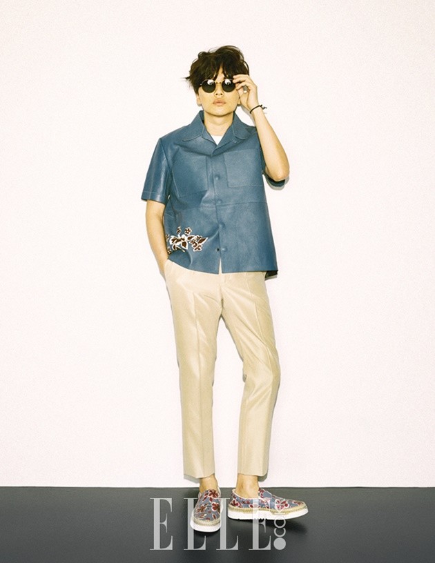 Gambar Foto Lee Dong Hwi di Majalah Elle Edisi Mei 2016