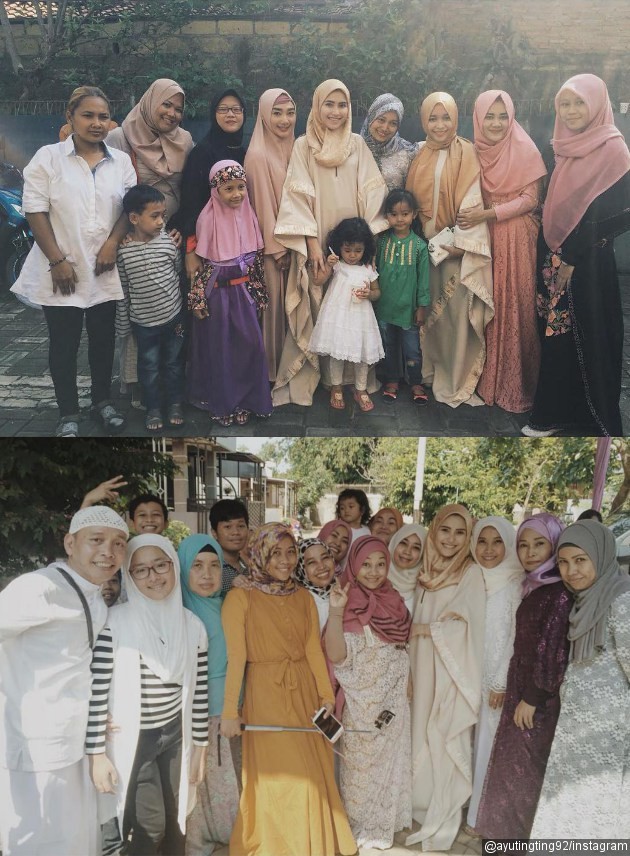 Gambar Foto Ayu Ting Ting Berlebaran Bersama Sepupu dan Keponakan
