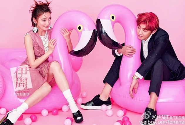 Gambar Foto Yuan Shan Shan dan Chanyeol EXO di Majalah Yi Zhou Femina Edisi Juli 2016