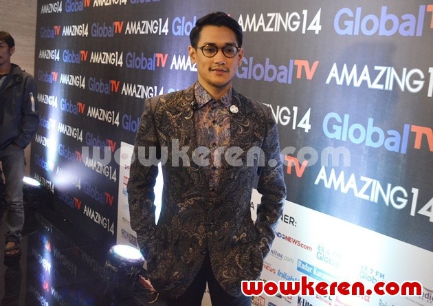 Gambar Foto Afgan Hadiri HUT Global TV 'Amazing 14'