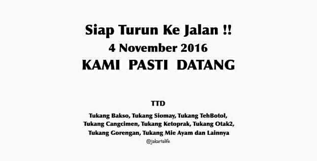 Gambar Foto Yang pasti Datang di Demo 4 November 2016
