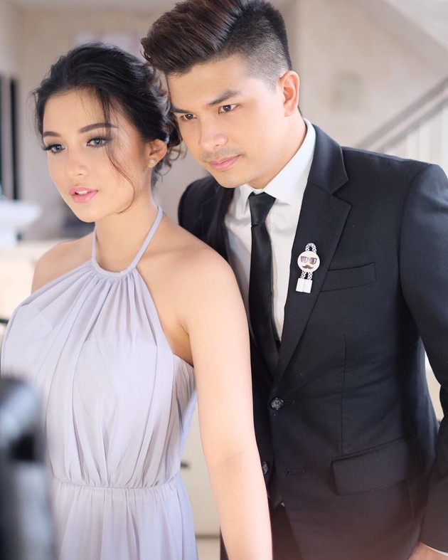 Gambar Foto Chelsea Olivia dan Glenn Alinskie di Pernikahan Sandra Dewi dan Harvey Moeis