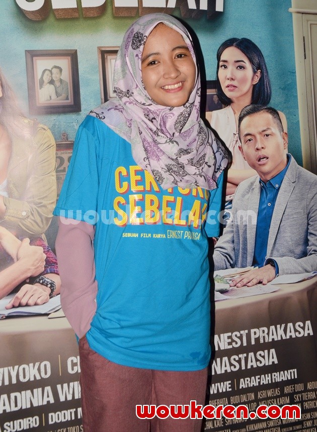 Gambar Foto Arafah Rianti di Konferensi Pers Rilis Trailer Film 'Cek Toko Sebelah'