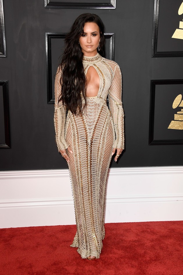 Gambar Foto Demi Lovato di Red Carpet Grammy Awards 2017