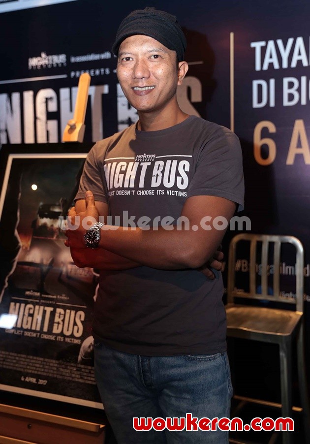 Gambar Foto Teuku Rifnu Wikana di Konferensi Pers Film 'Night Bus'