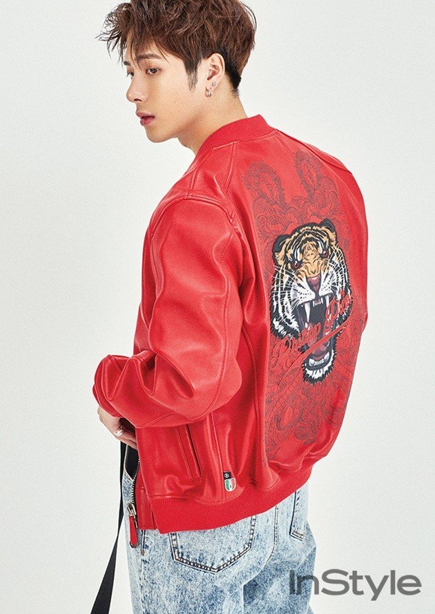 Gambar Foto Jackson GOT7 di Majalah InStyle Edisi Februari 2017