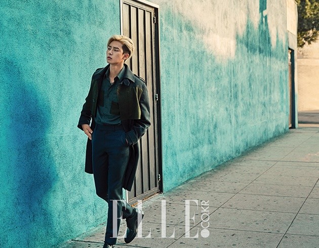 Gambar Foto Park Seo Joon di Majalah Elle Edisi Oktober 2016