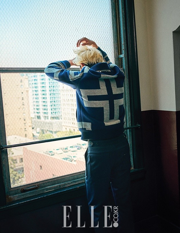 Gambar Foto Park Seo Joon di Majalah Elle Edisi Oktober 2016