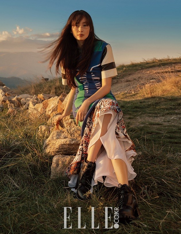 Gambar Foto Lee Na Young di Majalah Elle Edisi Desember 2016