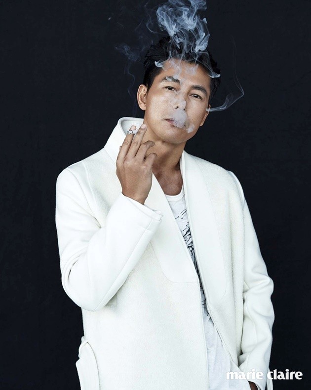 Gambar Foto Jung Woo Sung di Majalah Marie Claire Edisi Oktober 2016