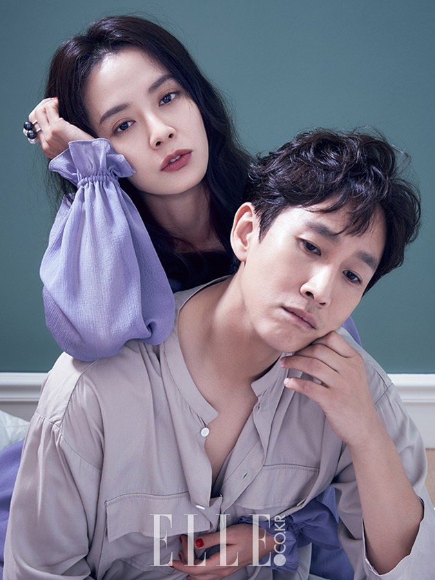 Gambar Foto Song Ji Hyo dan Lee Sun Gyun di Majalah Elle Edisi November 2016