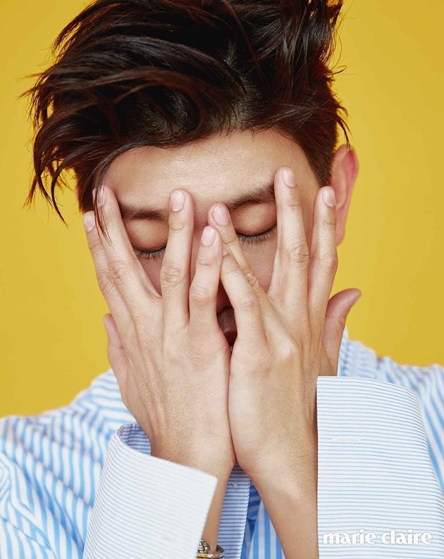 Gambar Foto Eric Nam di Majalah Marie Claire Edisi Maret 2017